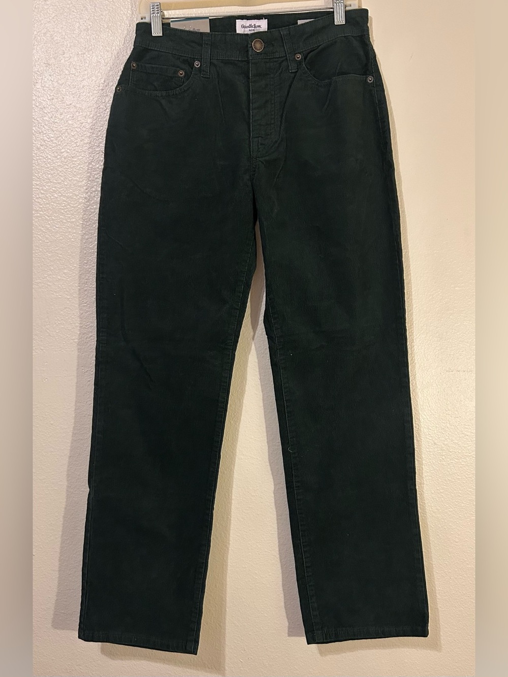 Goodfellow Men’s Forest Green Corduroy Pants Size 29x30 NWT